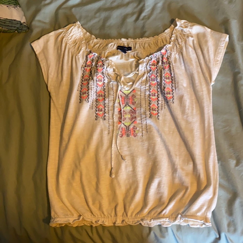 AE tie front blouse